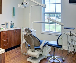Treatment chair at dental office