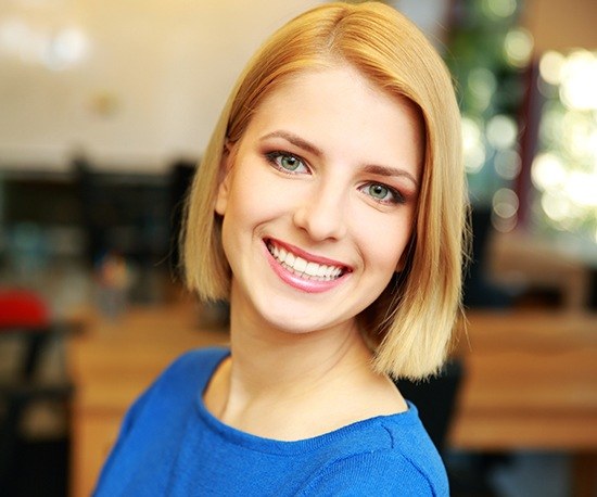 Woman sharing beautiful smile