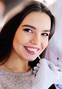 patient getting veneers near Sachse