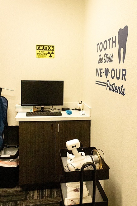 Computer system in dental exam room