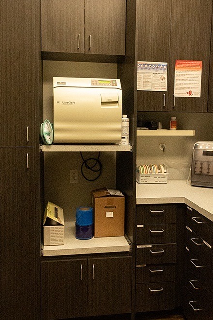 Dental lab and storage area