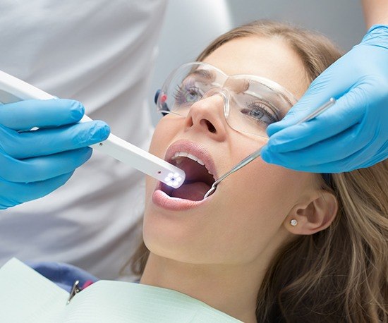 Dentist capturing intraoral images