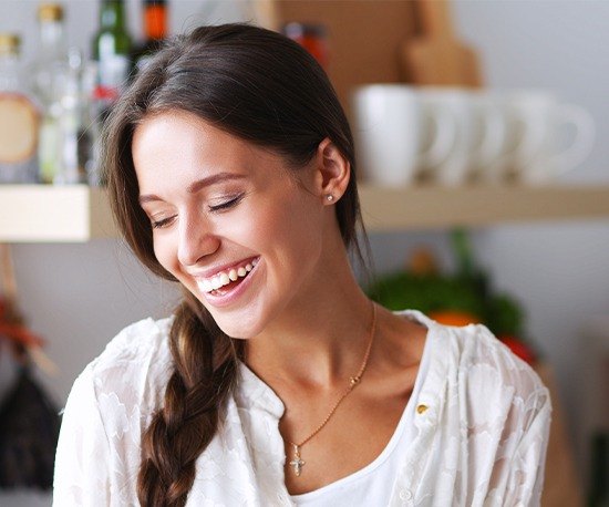 Woman laughing