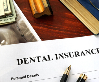 dental insurance form on a table